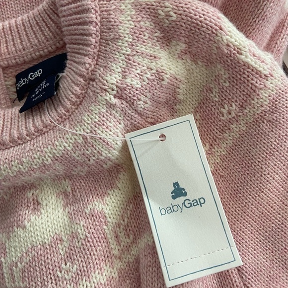 NWT Baby Gap Fair Isle Reindeer Holiday Sweater Dress - Picture 6 of 9